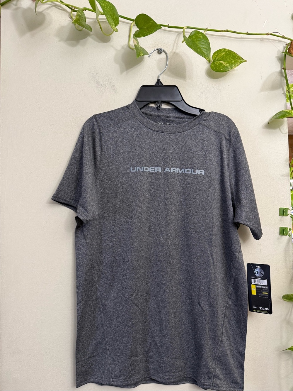 Under Armour Men's Charcoal Gray Performance Short Sleeve Tee